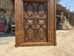 Luxurious 7.5 Feet Antique Indian Wooden Door – Intricately Carved South Indian Heritage Masterpiece - Image 12