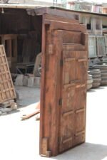 Magnificent 7.8 Feet Antique South Indian Wooden Door – Grand Hand-Carved Teak Wood Heritage Masterpiece for Luxurious Entrances - Image 6