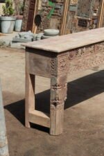 9 feet Long Wooden Console Table- Hard Wood Hand Crafted Side Table - Image 7