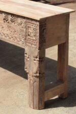 9 feet Long Wooden Console Table- Hard Wood Hand Crafted Side Table - Image 8