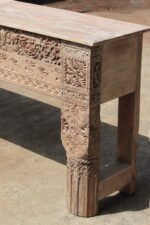 9 feet Long Wooden Console Table- Hard Wood Hand Crafted Side Table - Image 7
