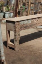 Traditional Wooden Console Table: 9 ft Reclaimed Teak Side Table Masterpiece - Image 4