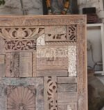 Wooden Reclaimed Carving Block Wall Panel - 59 Inch Rustic Luxury Wall Décor - Image 4
