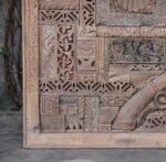 Wooden Reclaimed Carving Block Wall Panel - 59 Inch Rustic Luxury Wall Décor - Image 3
