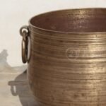 Antique Brass Hand Hammered Planter Pot – 1.7 ft wide Vintage Water Vessel Home Décor - Image 5