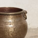 Antique Brass Hand Hammered Vessel – 1.6 ft Authentic Vintage Water Pot Home Décor Planter - Image 6