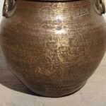 Antique Brass Hand Hammered Vessel – 1.6 ft Authentic Vintage Water Pot Home Décor Planter - Image 4
