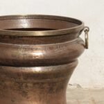 Antique Brass Ganglam Planter: Large 25-Inch Vintage Hand-Hammered Vessel - Image 5
