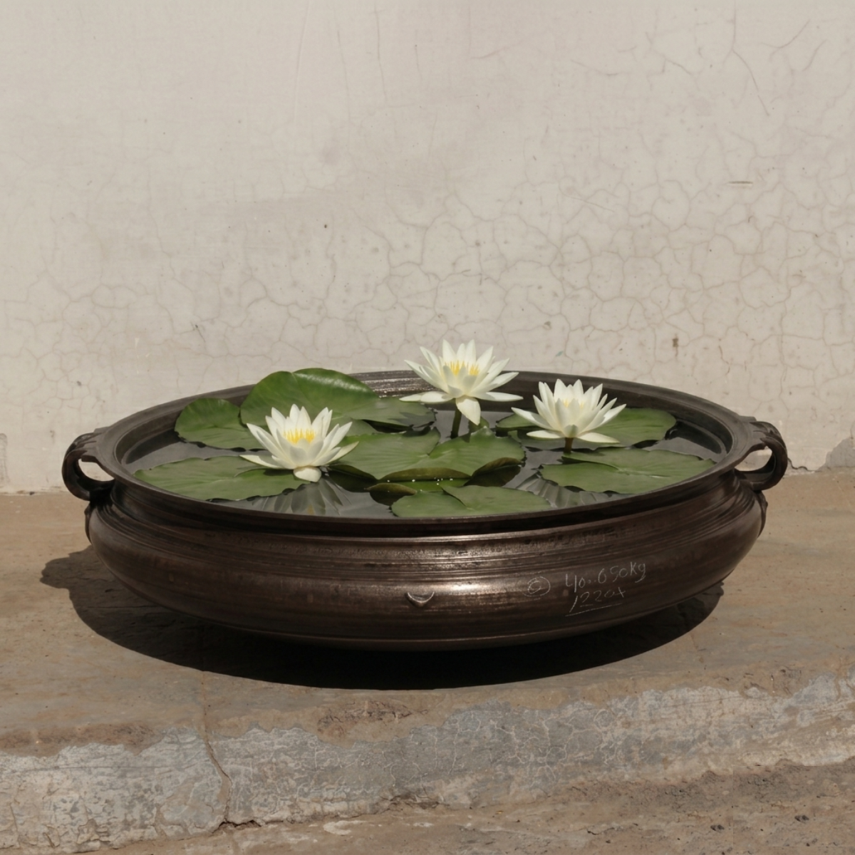 Untitled - 2026-04-04T171102.986 3 Feet Wide Brass Urli (Varpu)- Elegant Antique Brass Vessel For Home Decor - Image 1