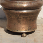 Antique Brass Ganglam Planter: Large 25-Inch Vintage Hand-Hammered Vessel - Image 6