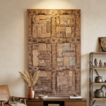 Grand Reclaimed Teak Wall Panel – 5.3 ft Rustic Luxury Wall Décor