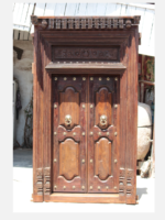Magnificent 7.8 Feet Antique South Indian Wooden Door – Grand Hand-Carved Teak Wood Heritage Masterpiece for Luxurious Entrances