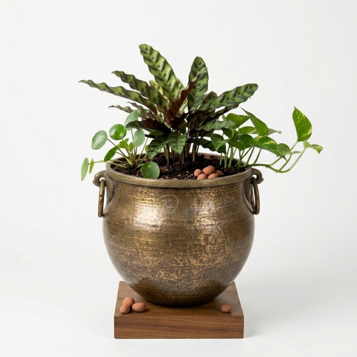 Untitled (30) Antique Brass Hand Hammered Vessel – 1.6 ft Authentic Vintage Water Pot Home Décor Planter - Image 1