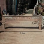Traditional Wooden Console Table: 9 ft Reclaimed Teak Side Table Masterpiece