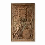 Grand Reclaimed Teak Wall Art Panel – 5.2 ft Rustic Luxury Wall Décor