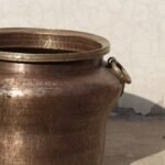 Antique Brass Ganglam Planter: Majestic 19-Inch Vintage Hand-Hammered Masterpiece Vessel - Image 5