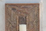 Magnificent  Vintage Wooden Carved Wall Panel Candle Holder Sconce [21 x 15 inch] - Image 3