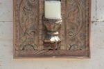 Magnificent  Vintage Wooden Carved Wall Panel Candle Holder Sconce [21 x 15 inch] - Image 4