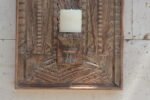Hand-Carved Wooden Wall Candle Sconce - Eclectic Wall Art Decor [20 x 15 inch] - Image 4