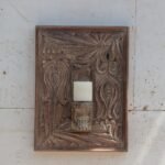 Magnificent Hand Carved Wooden Wall Candle Sconce - Eclectic Wall Art Decor [21 x 15 inch] - Image 2