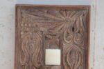 Magnificent Hand Carved Wooden Wall Candle Sconce - Eclectic Wall Art Decor [21 x 15 inch] - Image 3