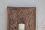 Magnificent Hand Carved Wooden Wall Candle Sconce - Eclectic Wall Art Decor [21 x 15 inch] - Image 3