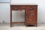 Solid Teak Wood Study Table with 2 Drawers, and 1 Cabinet for Storage | Workstation Desk - Image 3