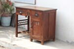 Solid Teak Wood Study Table with 2 Drawers, and 1 Cabinet for Storage | Workstation Desk - Image 2