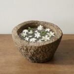 Antique Granite Stone Bowl – Elegant & Timeless 12" Home Décor Artifact – Premium Table Accent Piece