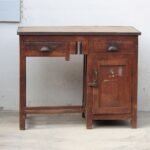 Solid Teak Wood Study Table with 2 Drawers, and 1 Cabinet for Storage | Workstation Desk