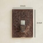 Magnificent  Vintage Wooden Carved Wall Panel Candle Holder Sconce [21 x 15 inch]