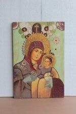 Rare Antique Christianity Painting on Teak Wood | Vintage Religious Wall Art - Image 2