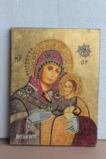 Rare Antique Christianity Painting on Teak Wood | Vintage Religious Wall Art - Image 2