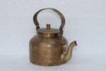 Rare 1900s Vintage Brass Tea Pot Kettle | Authentic Indian Antique Handcrafted Kitchenware Collectible - Image 3