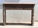 Traditional Antique Reclaimed Wood Console Table – Carved Side Table - Image 4