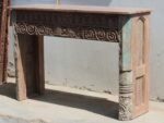 Traditional Antique Reclaimed Wood Console Table – Carved Side Table - Image 6