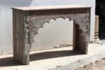 Traditional Antique Reclaimed Wood Console Table – Carved Side Table - Image 5