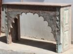 Traditional Antique Reclaimed Wood Console Table – Carved Side Table - Image 6