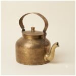 Rare 1900s Vintage Brass Tea Pot Kettle | Authentic Indian Antique Handcrafted Kitchenware Collectible