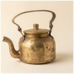 Rare 1900s Vintage Brass Tea Pot Kettle | Authentic Indian Antique Handcrafted Kitchenware Collectible