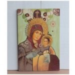 Rare Antique Christianity Painting on Teak Wood | Vintage Religious Wall Art