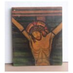 Rare Antique Jesus Christ Painting on Teak Wood | Vintage Christian Wall Art | Handcrafted Sacred Collectible Décor