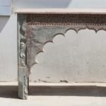 Traditional Antique Reclaimed Wood Console Table – Carved Side Table - Image 3