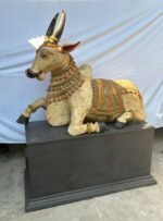 Large Wooden Nandi Figure, Bull and Vehicle of Lord Shiva - Image 2