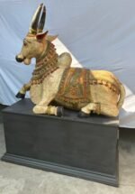 Large Wooden Nandi Figure, Bull and Vehicle of Lord Shiva - Image 3