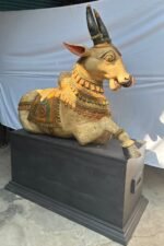 Large Wooden Nandi Figure, Bull and Vehicle of Lord Shiva - Image 4