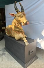 Large Wooden Nandi Figure, Bull and Vehicle of Lord Shiva - Image 5