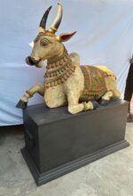 Large Wooden Nandi Figure, Bull and Vehicle of Lord Shiva - Image 6
