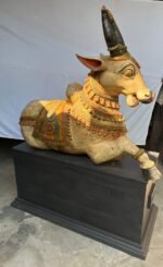 Large Wooden Nandi Figure, Bull and Vehicle of Lord Shiva - Image 7