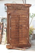 Authentic Old Shekhawati Door | Hand-Carved Antique Rajasthan Heritage Wooden Door - Image 9